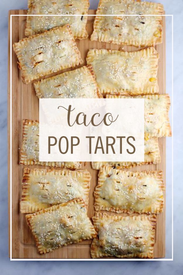 Easy Dinner Ideas for One - Taco Pop Tarts - Quick, Fast and Simple Recipes to Make for a Single Person - Freeze and Make Ahead Dinner Recipe Tips for Best Weeknight Dinners for Singles - Chicken, Fish, Vegetable, No Bake and Vegetarian Options - Crockpot, Microwave, Healthy, Lowfat Options 