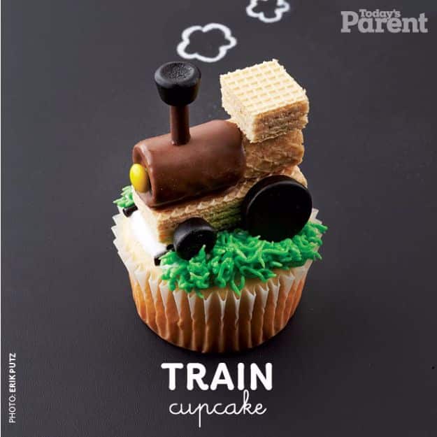 Cool Cupcake Decorating Ideas - Train Cupcake - Easy Ways To Decorate Cute, Adorable Cupcakes - Quick Recipes and Simple Decorating Tips With Icing, Candy, Chocolate, Buttercream Frosting and Fruit kids birthday party ideas cake