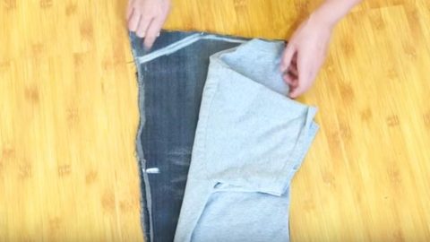 She Traces A Shirt On Her Old Jeans, Cuts It Out And Makes A Fabulously Chic Item! | DIY Joy Projects and Crafts Ideas