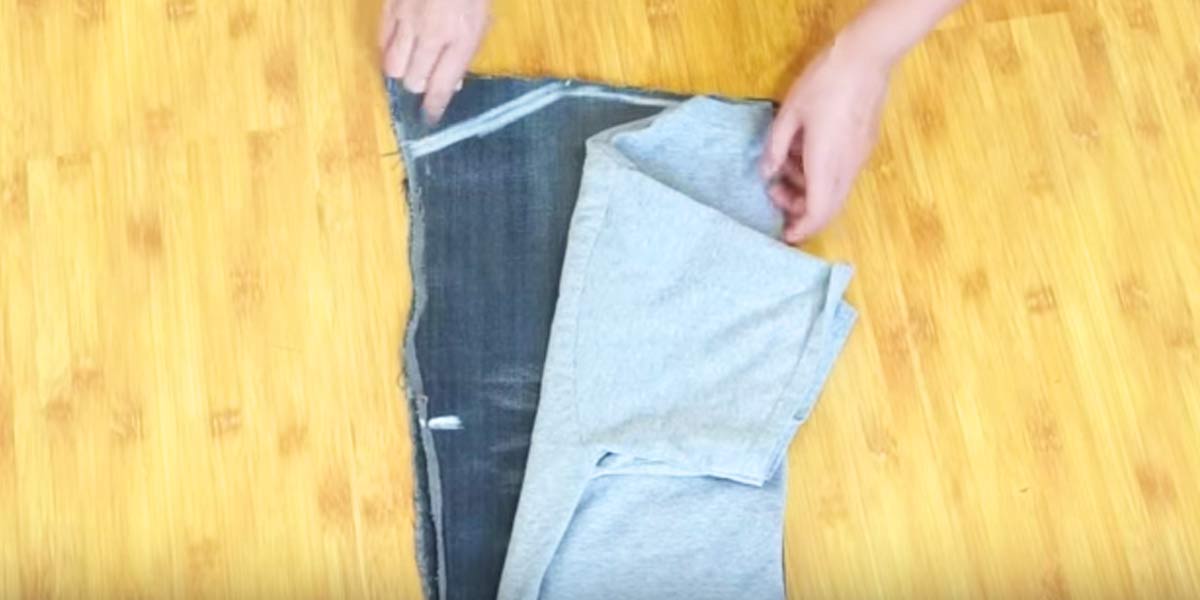 She Traces A Shirt On Her Old Jeans, Cuts It Out And Makes A Fabulously Chic Item! | DIY Joy Projects and Crafts Ideas