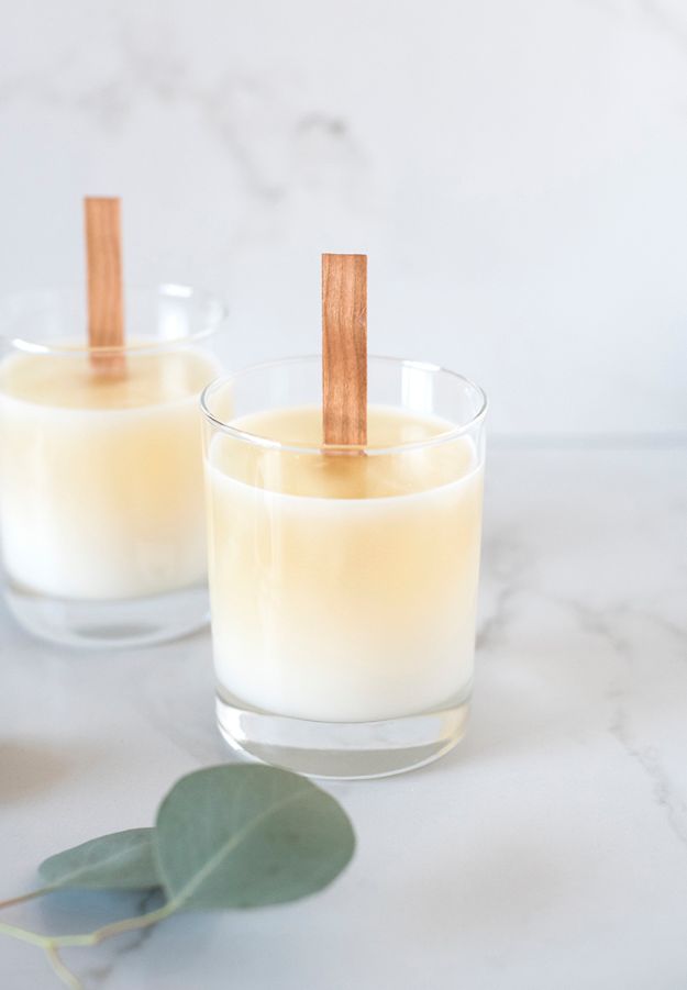 DIY Ideas for Candles - Wood Wick Soy Candle - Cute, Cheap and Creative Ways to Decorate With Candles - Votives and Candle Holders Make Some Of Our Favorite Home Decor Ideas and Homemade Do It Yourself Gifts - Give One of These Inexpensive Ideas to Mom, Dad and Friends - Easy Dollar Store Crafts With Candle 
