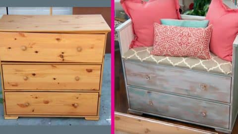 In Just A Few Hours, You Can Turn An Old Dresser Into Your Living Room’ Star Attraction | DIY Joy Projects and Crafts Ideas