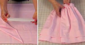 Sewing Tutorial : Double Hem Skirt