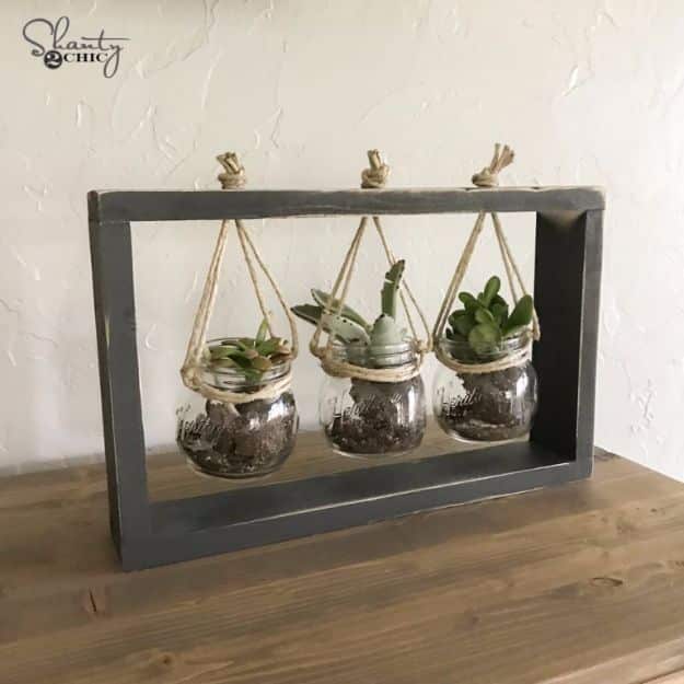 Cheap DIY Gifts and Inexpensive Homemade Christmas Gift Ideas for People on A Budget - $10 DIY Succulent Frame - To Make These Cool Presents Instead of Buying for the Holidays - Easy and Low Cost Gifts for Mom, Dad, Friends and Family - Quick Dollar Store Crafts and Projects for Xmas Gift Giving #gifts #diy