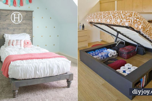 DIY Platform Beds - Easy Do It Yourself Bed Projects - Step by Step Tutorials for Bedroom Furniture - Learn How To Make Twin, Full, King and Queen Size Platforms - With Headboard, Storage, Drawers, Made from Pallets - Cheap Ideas You Can Make on a Budget