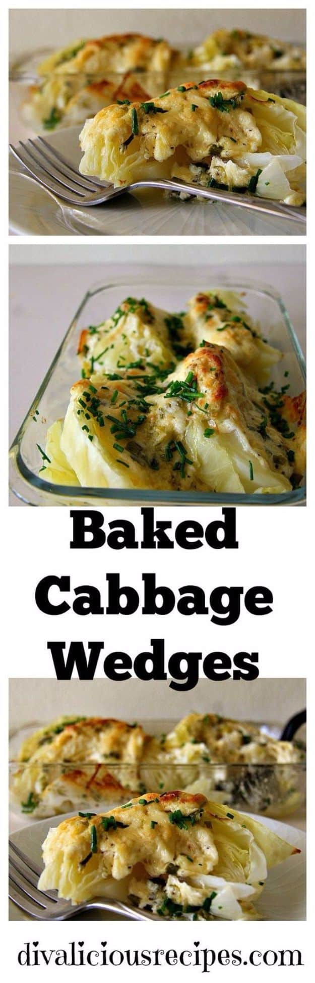 Best Thanksgiving Side Dishes - Baked Cabbage Wedges - Easy Make Ahead and Crockpot Versions of the Best Thanksgiving Recipes #thanksgiving #recipes