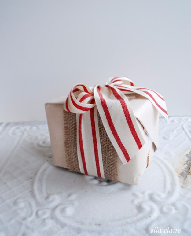 Creative Bows For Packages - Bows And Burlap - Make DIY Bows for Christmas Presents and Holiday Gifts - Cute and Easy Ideas for Making Your Own Bows and Ribbons - Step by Step Tutorials and Instructions for Tying A Bow - Cheap and Crafty Gift Wrapping Ideas on A Budget #diy #gifts #giftwrapping #christmasgifts