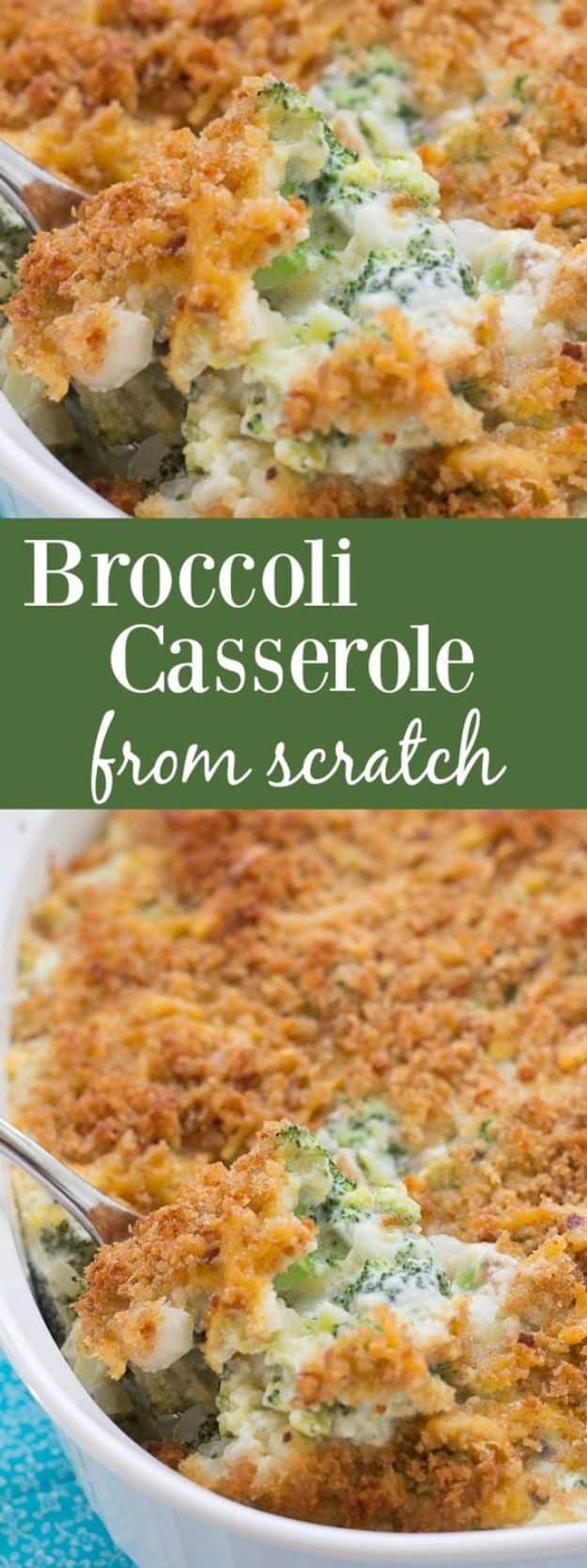 Healthy Thanksgiving Recipes - Broccoli Casserole - Low fat Versions of Your Favorite Holiday Recipe for Turkey, Stuffing, Gravy, Pie and Desserts, Appetizers, Vegetables and Side Dishes like Spinach, Broccoli, Cranberries, Mashed Potatoes, Sweet Potatoes and Green Beans - Easy and Quick Last Minute Thanksgiving Recipes for Low Carb, Low Fat and Clean Eating Diet 