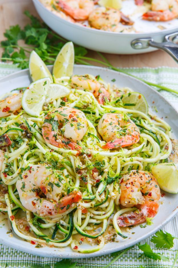 Best Fall Recipes and Ideas for Dinner - Cilantro Lime Shrimp Scampi - Quick Meals With Chicken, Beef and Fish, Easy Crockpot Meals and Make Ahead Soups and Dinners - Healthy Dinner Recipes and Fast Last Minute Foods With Spinach, Vegetables, Butternut Squash, Pumpkin and Nuts 