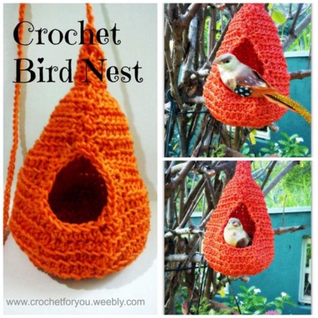 DIY Ideas With Plastic Bags - Crochet Bird Nest - How To Make Fun Upcycling Ideas and Crafts - Awesome Storage Projects Using Recycling - Coolest Craft Projects, Life Hacks and Ways To Upcycle a Plastic Bag #recycling #upcycling #crafts #diyideas