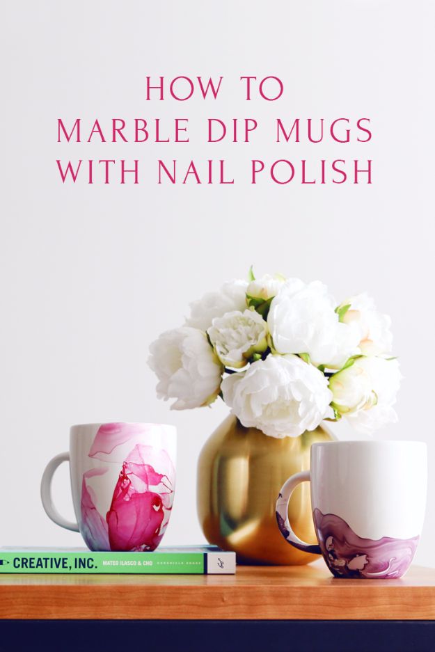 Cheap DIY Gifts and Inexpensive Homemade Christmas Gift Ideas for People on A Budget - DIY Marble Dipped Mug - To Make These Cool Presents Instead of Buying for the Holidays - Easy and Low Cost Gifts for Mom, Dad, Friends and Family - Quick Dollar Store Crafts and Projects for Xmas Gift Giving #gifts #diy