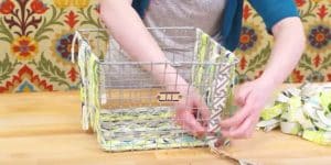 Watch How She Simply Weaves Fabric Strips On A Wire Basket Changing Up Her Decor!