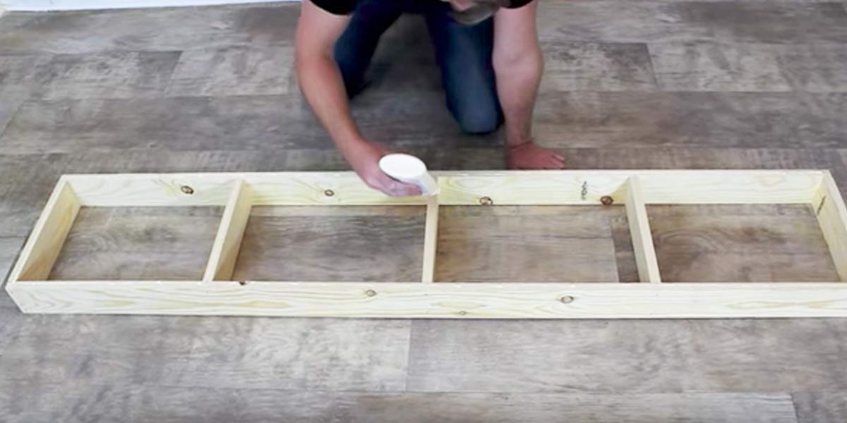 He Nails Boards Into A Long Narrow Rectangle Creating A $20 Farmhouse Item You’ll Love! | DIY Joy Projects and Crafts Ideas