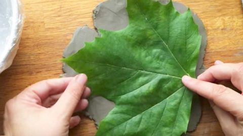 He Presses A Leaf In Clay And You’ll Want To Do This Project When You See What He Makes! | DIY Joy Projects and Crafts Ideas