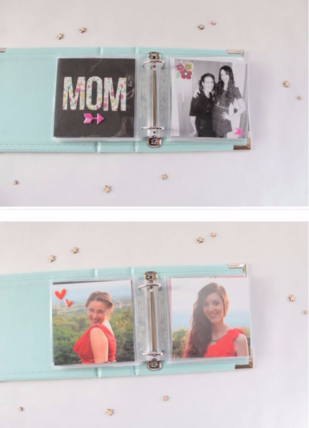 Cool Gifts to Make For Mom - Mom Mini Album - DIY Gift Ideas and Christmas Presents for Your Mother, Mother-In-Law, Grandma, Stepmom - Creative , Holiday Crafts and Cheap DIY Gifts for The Holidays - Thoughtful Homemade Spa Day Gifts, Creative Wall Art, Special Ideas for Her - Easy Xmas Gifts to Make With Step by Step Tutorials and Instructions #diygifts #mom 