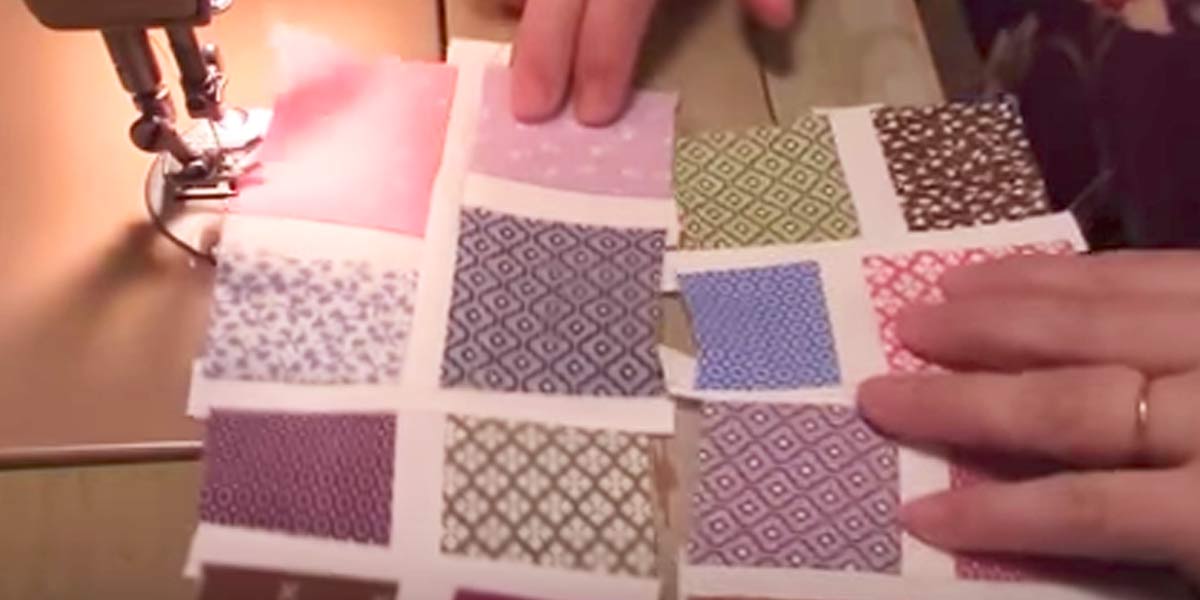 She Cuts Up Small Squares And Places Them Like A Mosaic Creating A Unique Quilt! | DIY Joy Projects and Crafts Ideas