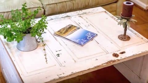 Watch How Easily He Takes An Old Door And Turns It Into An Awesome Coffee Table! | DIY Joy Projects and Crafts Ideas