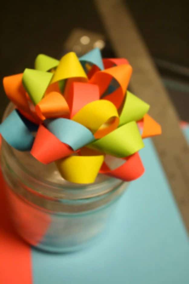 Creative Bows For Packages - Paper Bows - Make DIY Bows for Christmas Presents and Holiday Gifts - Cute and Easy Ideas for Making Your Own Bows and Ribbons - Step by Step Tutorials and Instructions for Tying A Bow - Cheap and Crafty Gift Wrapping Ideas on A Budget #diy #gifts #giftwrapping #christmasgifts
