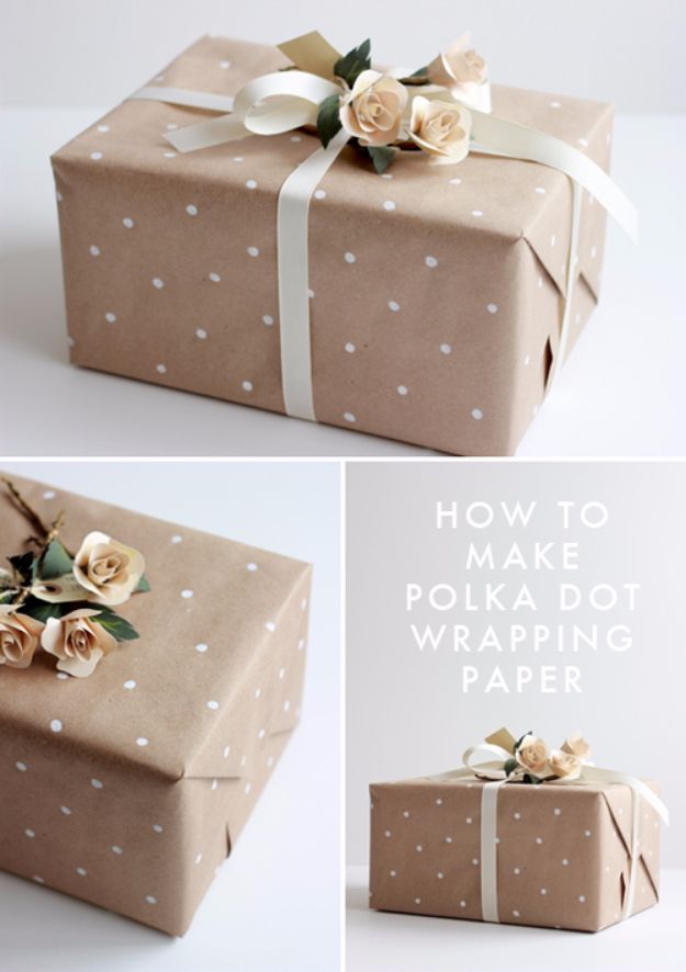 Cool Gift Wrapping Ideas - Polka Dot Your Wrapping - Creative Ways To Wrap Presents on A Budget - Best Christmas Gift Wrap Ideas - How To Make Gift Bags, Reuse Wrapping Paper, Make Bows and Tags - Cute and Easy Ideas for Wrapping Gifts for the Holidays - Step by Step Instructions and Photo Tutorials 