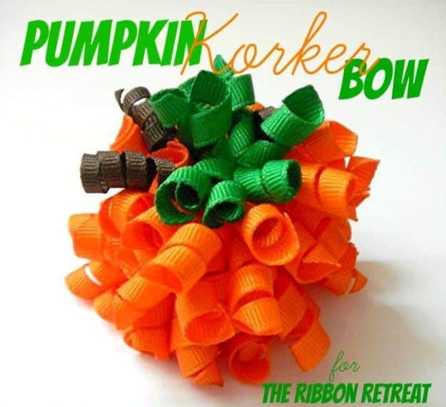 Creative Bows For Packages - Pumpkin Korker Bow - Make DIY Bows for Christmas Presents and Holiday Gifts - Cute and Easy Ideas for Making Your Own Bows and Ribbons - Step by Step Tutorials and Instructions for Tying A Bow - Cheap and Crafty Gift Wrapping Ideas on A Budget #diy #gifts #giftwrapping #christmasgifts