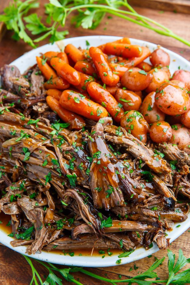 Best Fall Recipes and Ideas for Dinner - Slow Cooker Balsamic Glazed Roast Beef - Quick Meals With Chicken, Beef and Fish, Easy Crockpot Meals and Make Ahead Soups and Dinners - Healthy Dinner Recipes and Fast Last Minute Foods With Spinach, Vegetables, Butternut Squash, Pumpkin and Nuts 