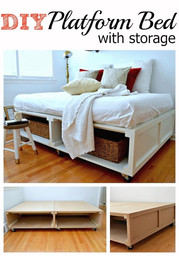 Diy bed 2024 storage platform