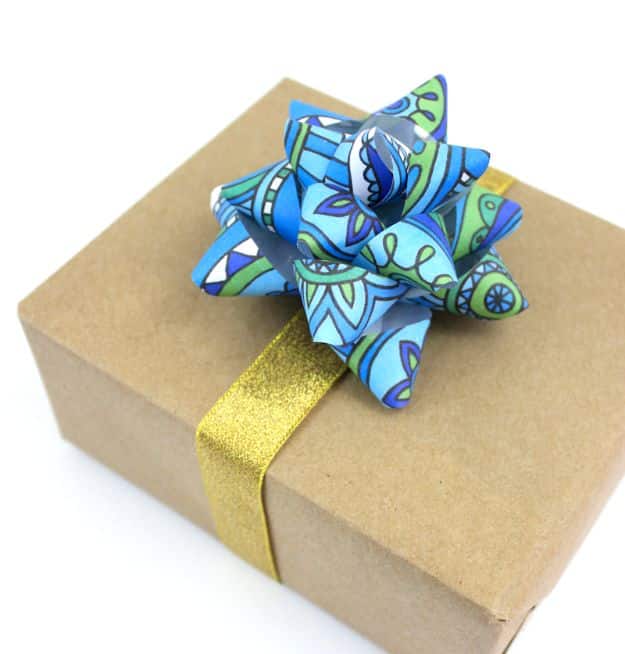 Creative Bows For Packages - Turn Coloring Pages Into Gift Bows - Make DIY Bows for Christmas Presents and Holiday Gifts - Cute and Easy Ideas for Making Your Own Bows and Ribbons - Step by Step Tutorials and Instructions for Tying A Bow - Cheap and Crafty Gift Wrapping Ideas on A Budget #diy #gifts #giftwrapping #christmasgifts