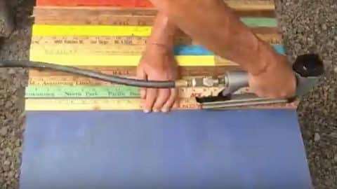 Clever Woman Nails Yardsticks On A Piece Of Wood And Makes A Really Unique Item. Watch! | DIY Joy Projects and Crafts Ideas