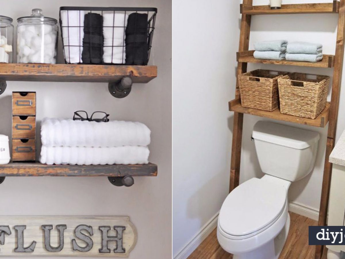24 DIY Bathroom Storage Ideas