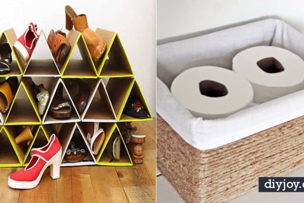 DIY Ideas With Cardboard - How To Make Room Decor Crafts for Kids - Easy and Crafty Storage Ideas For Room - Toilet Paper Roll Projects Tutorials - Fun Furniture Ideas with Cardboard Crafts Projects