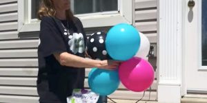 Watch How She Makes A Super Cool Birthday Decoration That Can Be Seen For Miles!