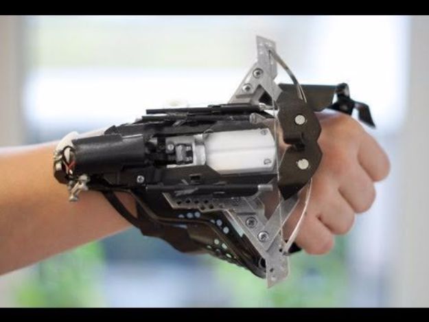 DIY Gadgets - DIY Wrist Mounted Crossbow - Homemade Gadget Ideas and Projects for Men, Women, Teens and Kids - Steampunk Inventions, How To Build Easy Electronics, Cool Spy Gear and Do It Yourself Tech Toys #gadgets #diy #stem #diytoys