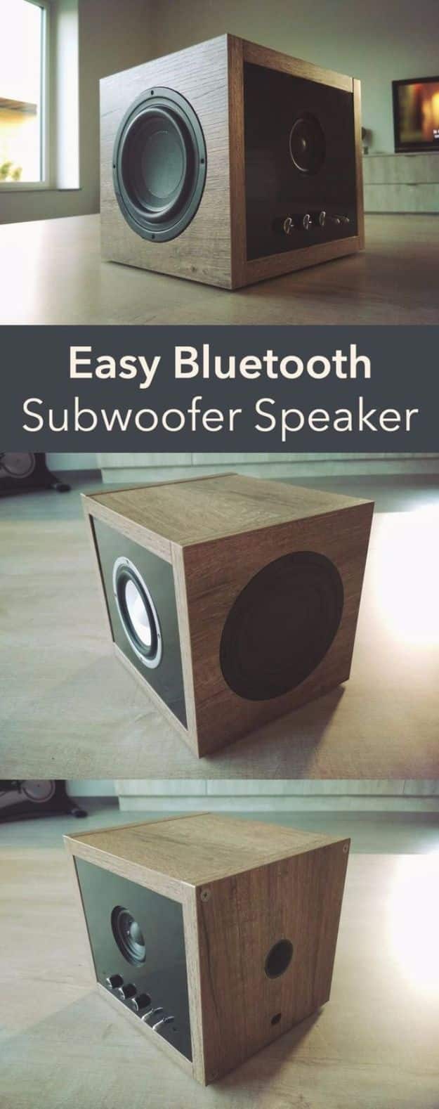 DIY Gadgets - Easy Bluetooth Subwoofer Speaker - Homemade Gadget Ideas and Projects for Men, Women, Teens and Kids - Steampunk Inventions, How To Build Easy Electronics, Cool Spy Gear and Do It Yourself Tech Toys #gadgets #diy #stem #diytoys