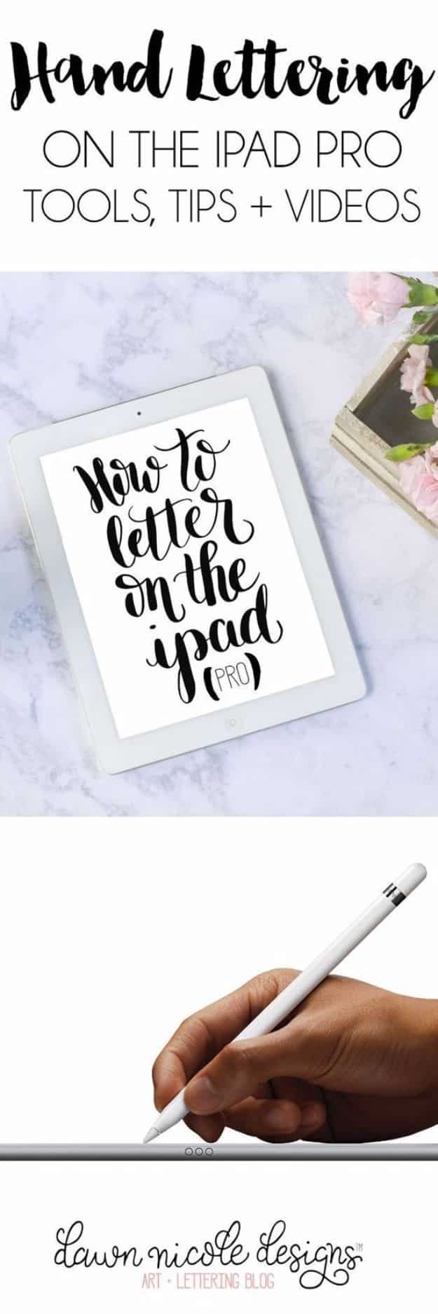 Best Ipad Tips and Tricks - Hand Lettering With Ipad - Awesome Ideas for Ways To Use Your Ipad - Tutorials and Shortcuts, Cool Apps for Kids, Life Hacks - Fun Ways to Use Phones and Ipads - Productivity Tips and Hidden Technology Shortcut Tricks