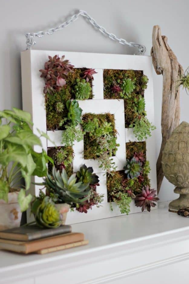 DIY Bedroom Decor Ideas - IKEA Hack Lack Table - IKEA Table Hack To Succulent Vertical Garden 