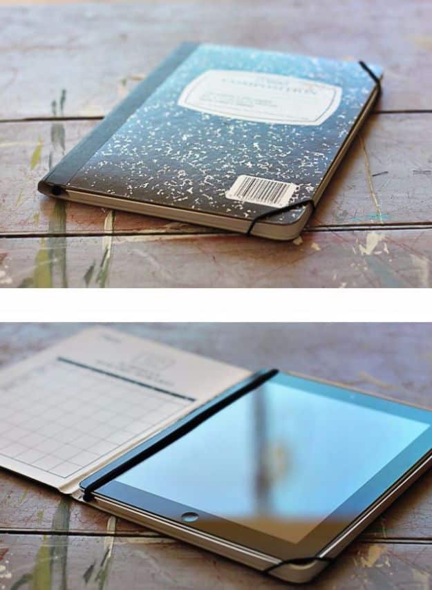 Best Ipad Tips and Tricks - Make an iPad Cover Out of a Composition Notebook - Awesome Ideas for Ways To Use Your Ipad - Tutorials and Shortcuts, Cool Apps for Kids, Life Hacks - Fun Ways to Use Phones and Ipads - Productivity Tips and Hidden Technology Shortcut Tricks