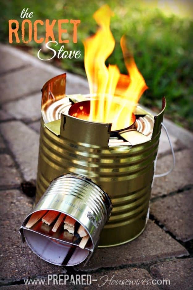 Cool DIY Gadgets - Rocket Stove - Homemade Gadget Ideas and Projects for Men, Women, Teens and Kids - Steampunk Inventions, How To Build Easy Electronics, Cool Spy Gear and Do It Yourself Tech Toys 