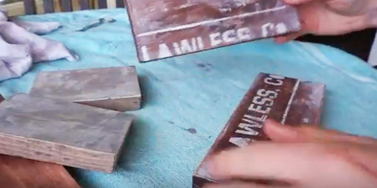 Watch How She Makes A Clever Rustic Item After Stenciling And Sanding Wood Pieces! | DIY Joy Projects and Crafts Ideas