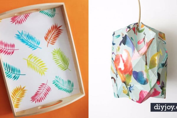 DIY Ideas for Wallpaper Scraps - Cute Projects and Easy DIY Gift Ideas to Make With Leftover Wall Paper - Fun Home Decor, Homemade Wall Art Idea Tutorials, Creative Ways to Use Old Wallpapers - Cool Crafts for Men, Women and Teens