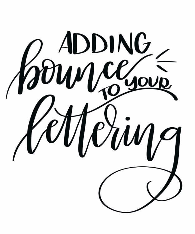 Brush Lettering Tutorials - Basic Bounce Lettering - Simple and Fun Calligraphy Tutorial Videos - How To Paint the Alphabet in Calligraphy Handwriting with Pens, Watercolors, Adobe Illustrator and Sharpie 