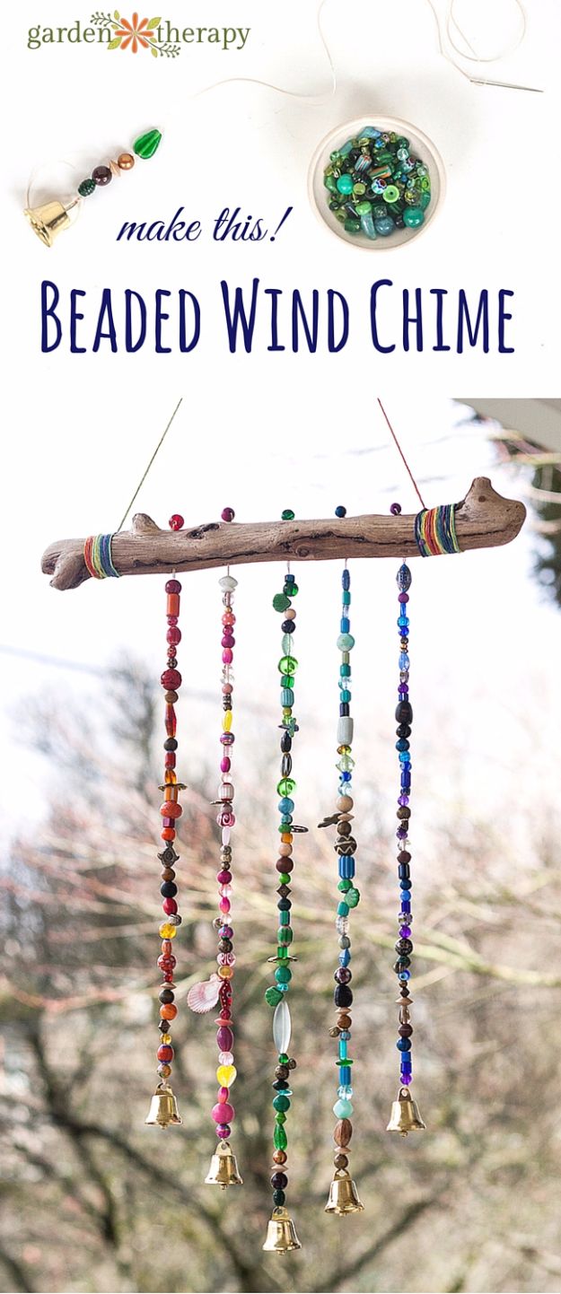 DIY Ideas With Beads - Beaded Wind Chime - Cool Crafts and Do It Yourself Ideas Made With Beads - Outdoor Windchimes, Indoor Wall Art, Cute and Easy DIY Gifts - Fun Projects for Kids, Adults and Teens - Bead Project Tutorials With Step by Step Instructions - Best Crafts To Make and Sell on Etsy 