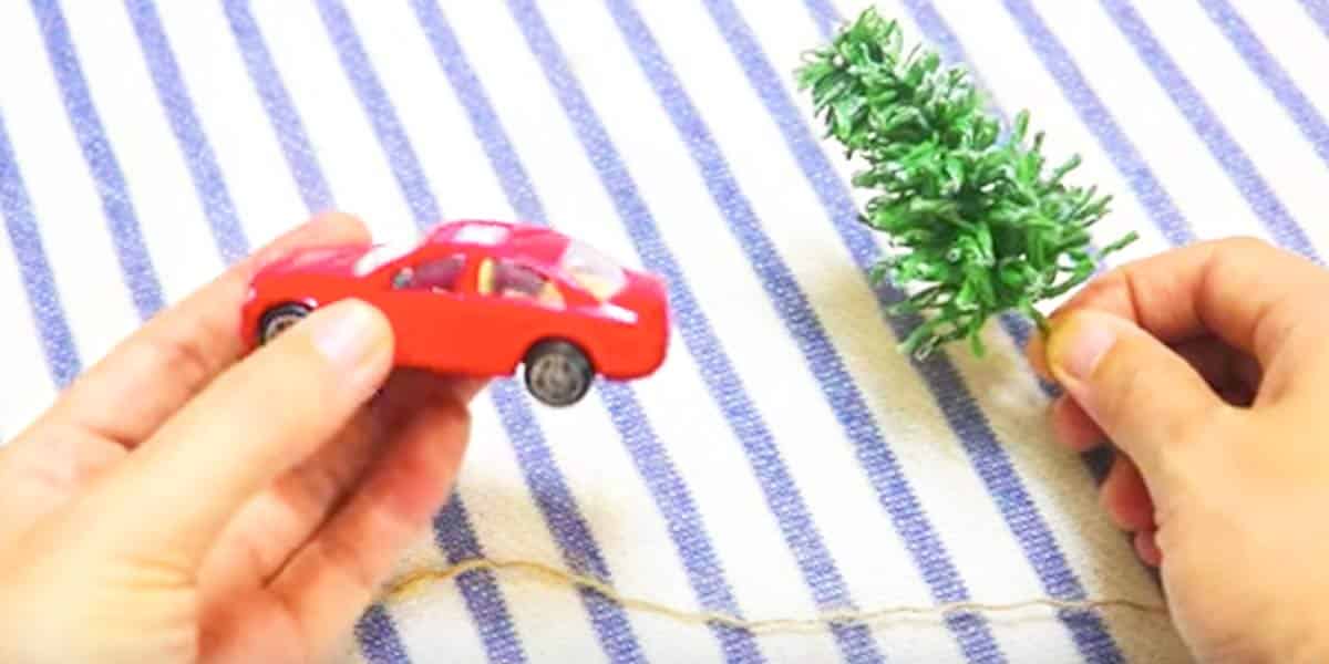 Watch The Clever Thing She Does With This Little Red Car And Christmas Tree! | DIY Joy Projects and Crafts Ideas