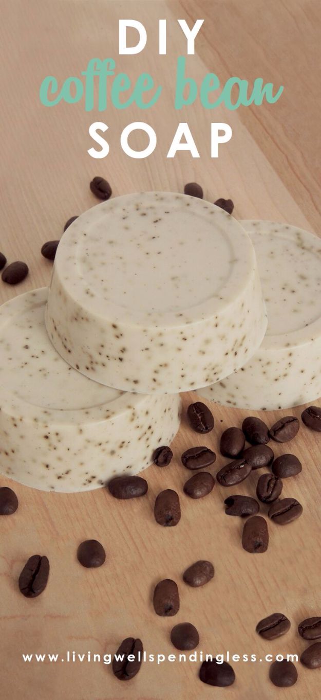DIY Ideas for The Coffee Lover - DIY Coffee Bean Soap - Easy and Cool Gift Ideas for People Who Love Coffee Drinks - Coaster, Cups and Mugs, Tumblers, Canisters and Do It Yourself Gift Ideas - Gift Jars and Baskets, Fun Presents to Make for Mom, Dad and Friends http://diyjoy.com/diy-ideas-coffee-lover