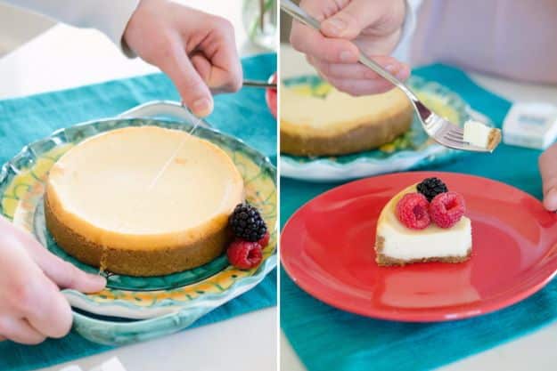 Baking Hacks - Use Unflavored Dental Floss To Cut Cheesecakes - A List of Easy Hacks For Your Favorite Baking Recipes - Simple Tips and Tricks To Use When You Bake - Quick Ways to Bake Cake, Cupcakes, Desserts and Cookies - Best Kitchen Lifehacks for Bakers Favorite DIY Recipe 