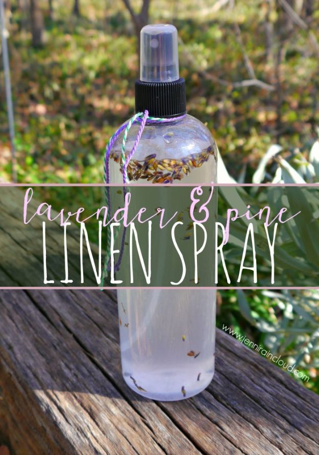 DIY Home Fragrance Ideas - DIY Lavender & Pine Linen Spray - Easy Ways To Make your House and Home Smell Good - Essential Oils, Diffusers, DIY Lampe Berger Oil, Candles, Room Scents and Homemade Recipes for Odor Removal - Relaxing Lavender, Fresh Clean Smells, Lemon, Herb 