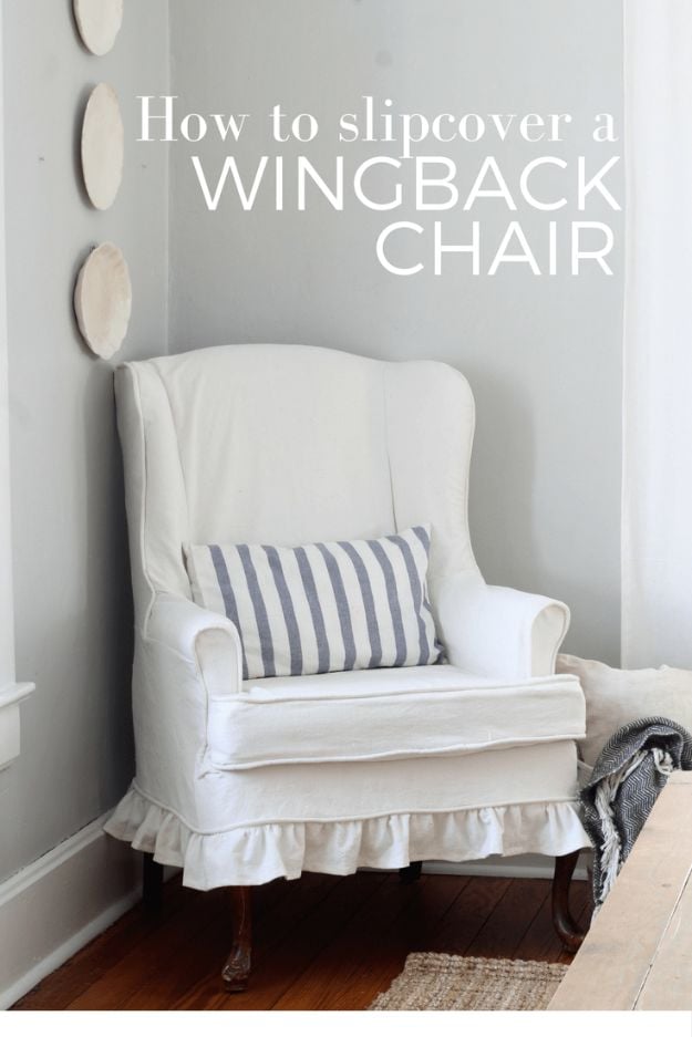 Shabby chic slipcovers for wingback online chairs