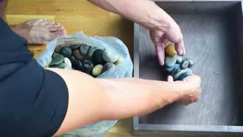 He Makes A Pallet Wood Box And Fills It With River Stones For A Clever Purpose! | DIY Joy Projects and Crafts Ideas
