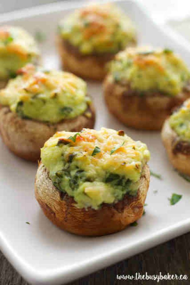 Best Brunch Recipes - Spinach and Ricotta Stuffed Mushrooms - Eggs, Pancakes, Waffles, Casseroles, Vegetable Dishes and Side, Potato Recipe Ideas for Brunches - Serve A Crowd and Family with the versions of Eggs Benedict, Mimosas, Muffins and Pastries, Desserts - Make Ahead , Slow Cooler and Healthy Casserole Recipes #brunch #breakfast #recipes
