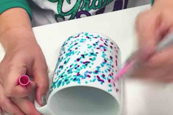 DIY Tie Dye Coffee Mug