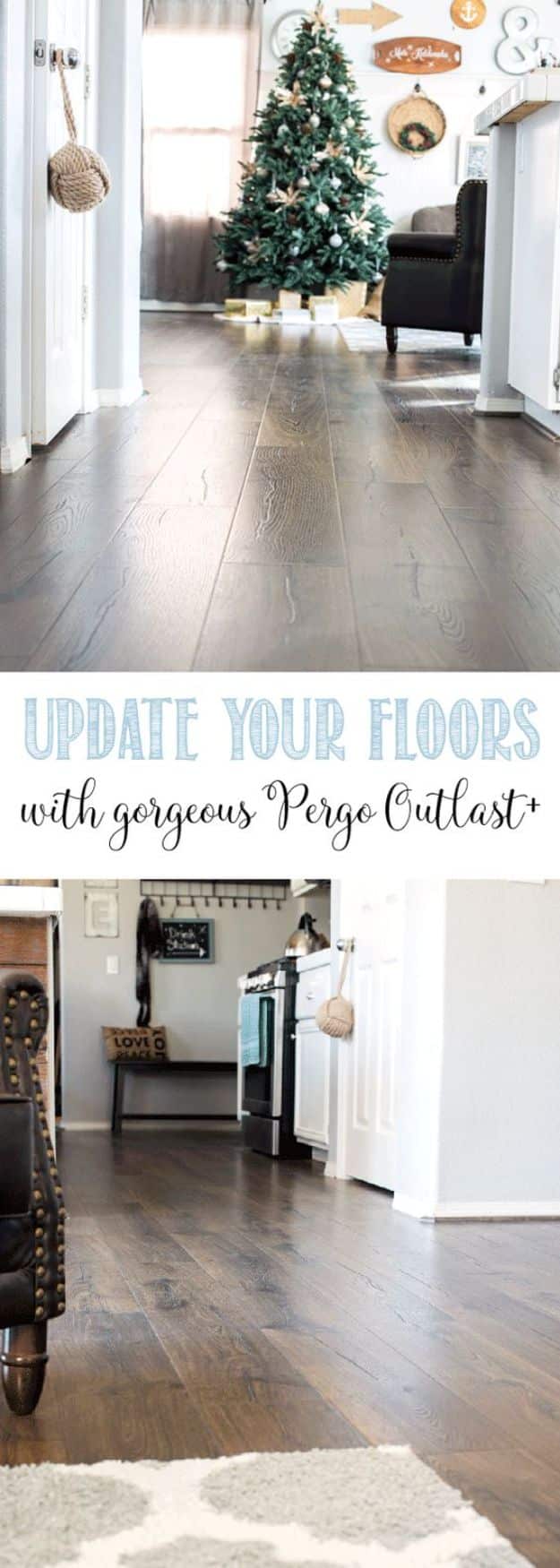 DIY Flooring Projects - Update Your Floors With Gorgeous Pergo Outlast - Cheap Floor Ideas for Those On A Budget - Inexpensive Ways To Refinish Floors With Concrete, Laminate, Plywood, Peel and Stick Tile, Wood, Vinyl - Easy Project Plans and Unique Creative Tutorials for Cool Do It Yourself Home Decor #diy #flooring #homeimprovement